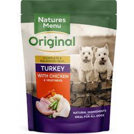 Natures Menu Turkey and Chicken Dog Pouches 8x300g